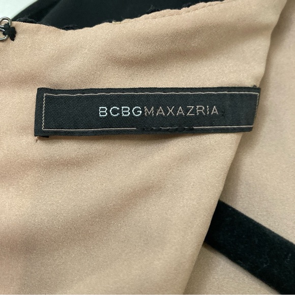 BCBG MAXAZRIA Dalia Lace Elegant Black and Nude Dress Party Cocktail Sz 6 - Picture 10 of 14